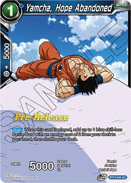 Yamcha, Hope Abandoned (BT13-044) [Supreme Rivalry Prerelease Promos] | Good Games Adelaide SA
