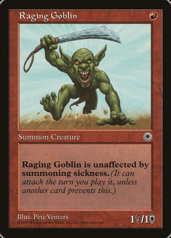 Raging Goblin (No Flavor Text) [Portal] | Good Games Adelaide SA
