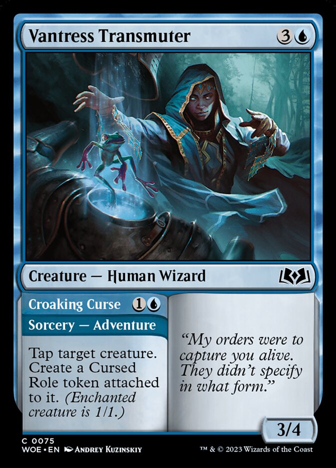 Vantress Transmuter // Croaking Curse 75 (Wilds of Eldraine)  - Foil | Good Games Adelaide SA