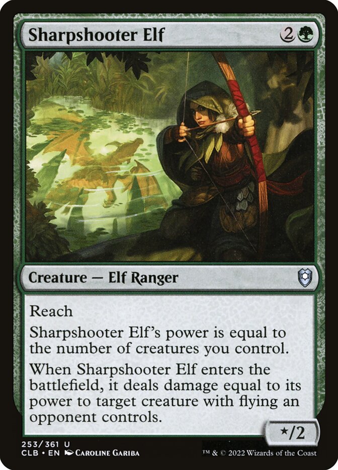 Sharpshooter Elf 253 (Commander Legends: Battle for Baldur's Gate)  - Foil | Good Games Adelaide SA