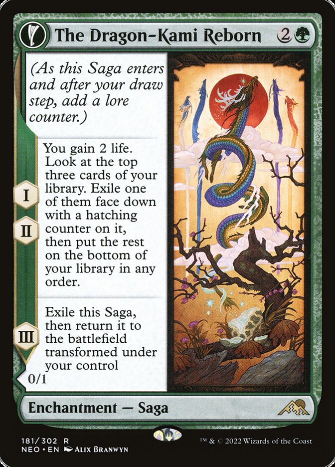 The Dragon-Kami Reborn // Dragon-Kami's Egg 181 (Kamigawa: Neon Dynasty)  - Foil | Good Games Adelaide SA