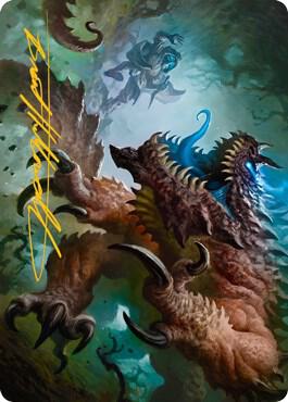 Basilisk Art Card Gold Stamped Signature 9 (Art Series: Adventures in the Forgotten Realms)  | Good Games Adelaide SA