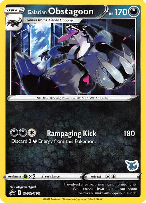 Galarian Obstagoon (SWSH193) (Eevee Deck) [Battle Academy 2022] | Good Games Adelaide SA