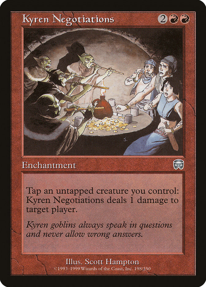 Kyren Negotiations 198 (Mercadian Masques)  - Foil | Good Games Adelaide SA