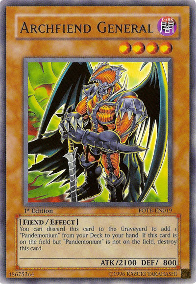 Archfiend General [FOTB-EN019] Rare | Good Games Adelaide SA