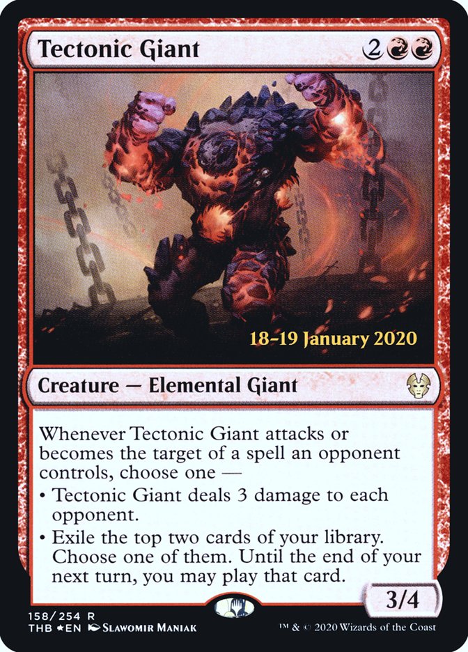 Tectonic Giant [Theros Beyond Death Prerelease Promos] | Good Games Adelaide SA