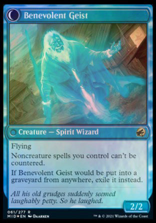 Malevolent Hermit // Benevolent Geist [Innistrad: Midnight Hunt Prerelease Promos] | Good Games Adelaide SA