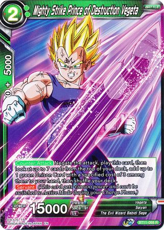 Mighty Strike Prince of Destruction Vegeta [BT11-068] | Good Games Adelaide SA