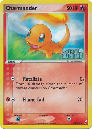 Charmander (48/100) (Stamped) [EX: Crystal Guardians] | Good Games Adelaide SA