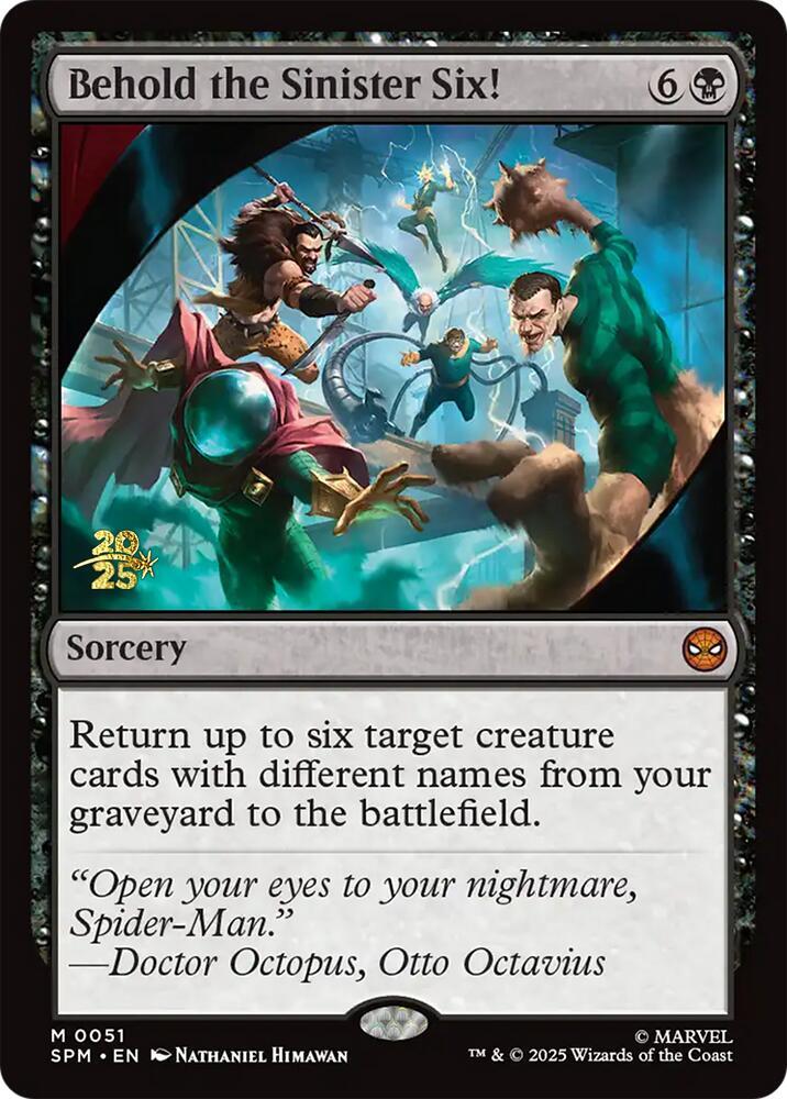 Behold the Sinister Six 51 (Prerelease Cards)  - Foil | Good Games Adelaide SA
