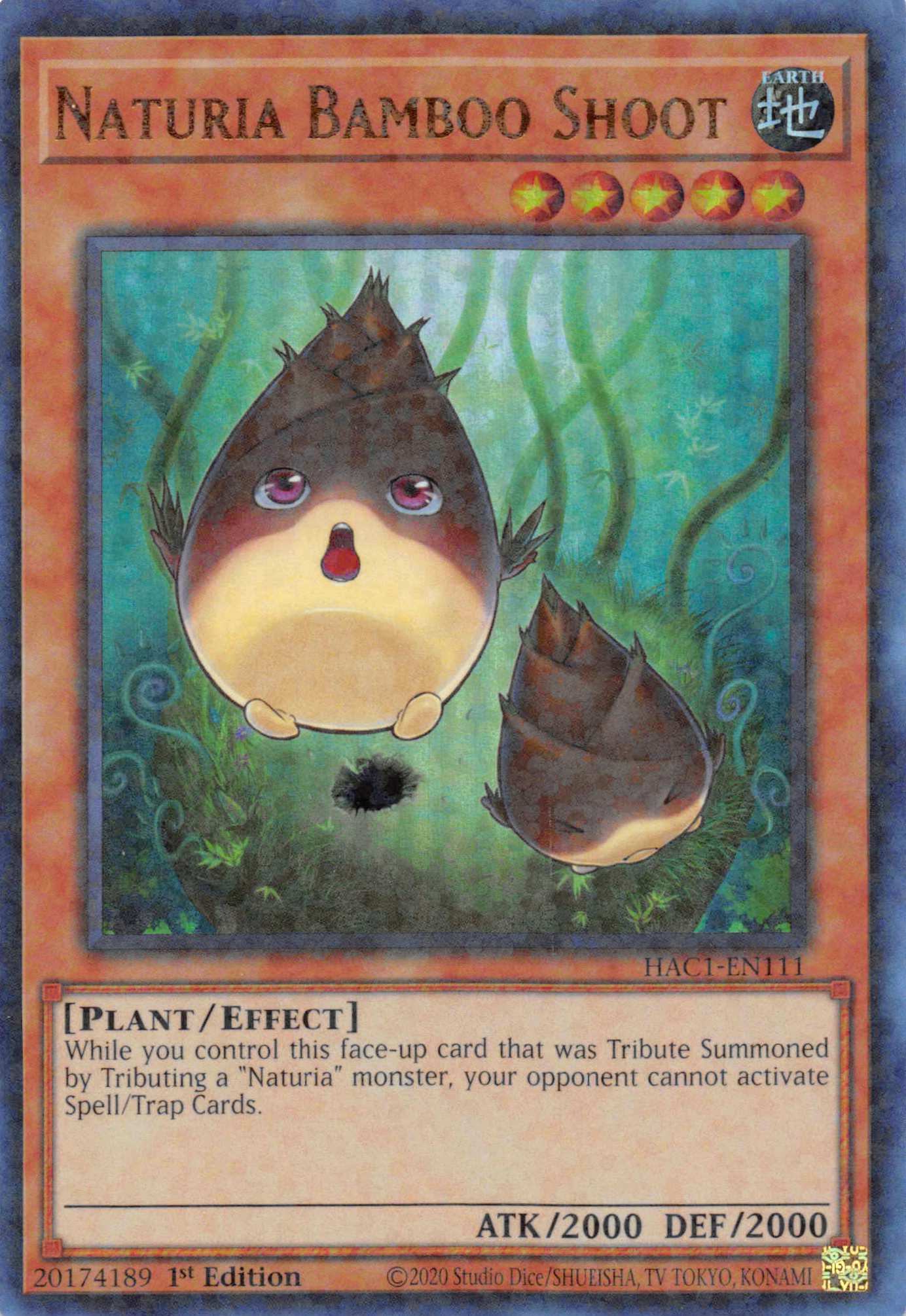 Naturia Bamboo Shoot (Duel Terminal) [HAC1-EN111] Parallel Rare | Good Games Adelaide SA