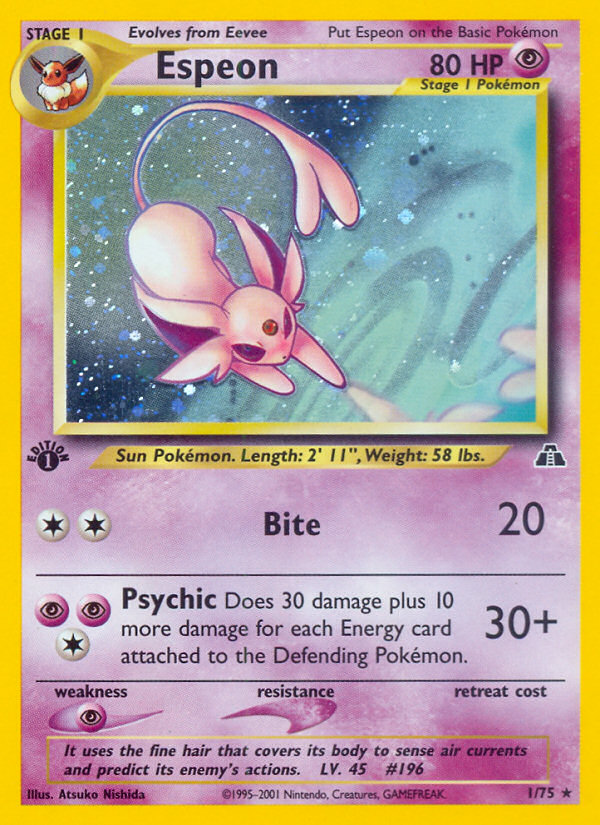 Espeon (1/75) [Neo Discovery 1st Edition] | Good Games Adelaide SA