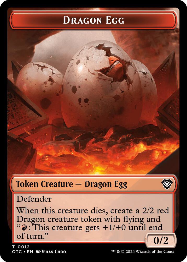 Dragon Egg Dragon Double Sided Token 12 // 11 (Commander: Outlaws of Thunder Junction)  | Good Games Adelaide SA