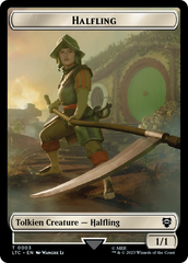 Halfling // Treasure Token [The Lord of the Rings: Tales of Middle-Earth Commander Tokens] | Good Games Adelaide SA