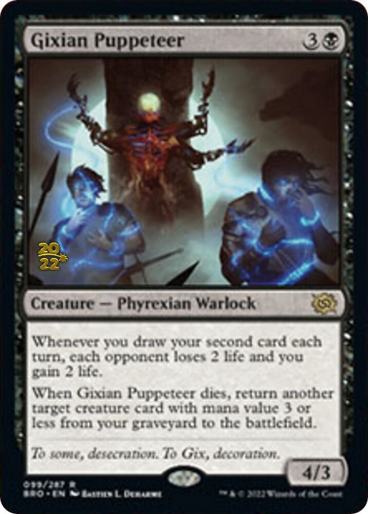 Gixian Puppeteer 99 (Prerelease Cards)  - Foil | Good Games Adelaide SA
