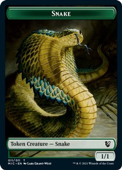 Spirit // Snake Double-sided Token [Innistrad: Midnight Hunt Commander] | Good Games Adelaide SA