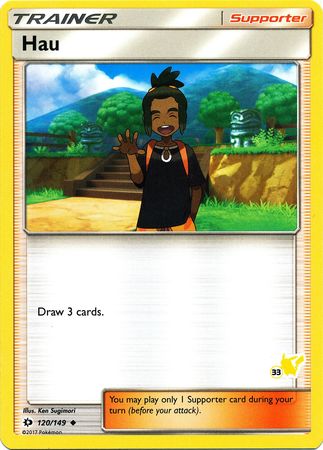 Hau (120/149) (Pikachu Stamp #33) [Battle Academy 2020] | Good Games Adelaide SA