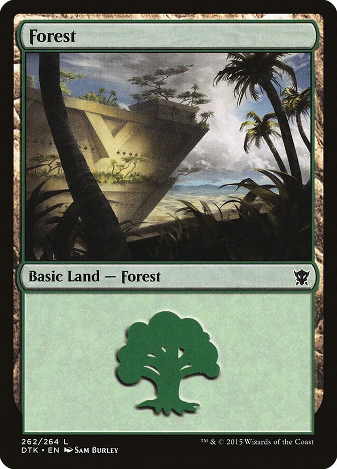 Forest 262 (Dragons of Tarkir)  - Foil | Good Games Adelaide SA