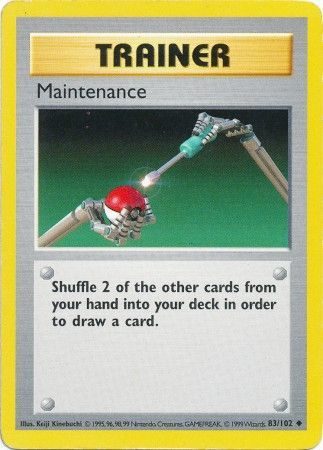 Maintenance (83/102) [Base Set Shadowless Unlimited] | Good Games Adelaide SA