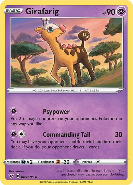 Girafarig 065/185 (SWSH04: Vivid Voltage)  | Good Games Adelaide SA