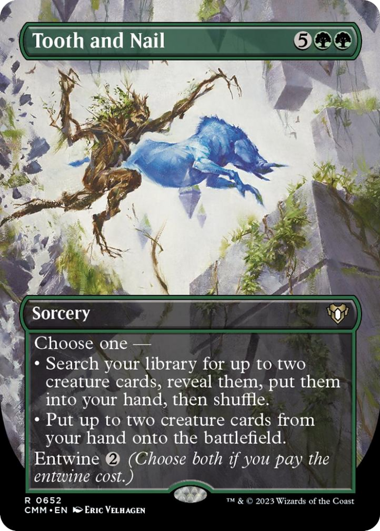 Tooth and Nail (Borderless Alternate Art) [Commander Masters] | Good Games Adelaide SA