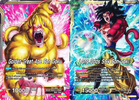 Golden Great Ape Son Goku // Long Odds SS4 Son Goku (SD5-01) [Oversized Cards] | Good Games Adelaide SA