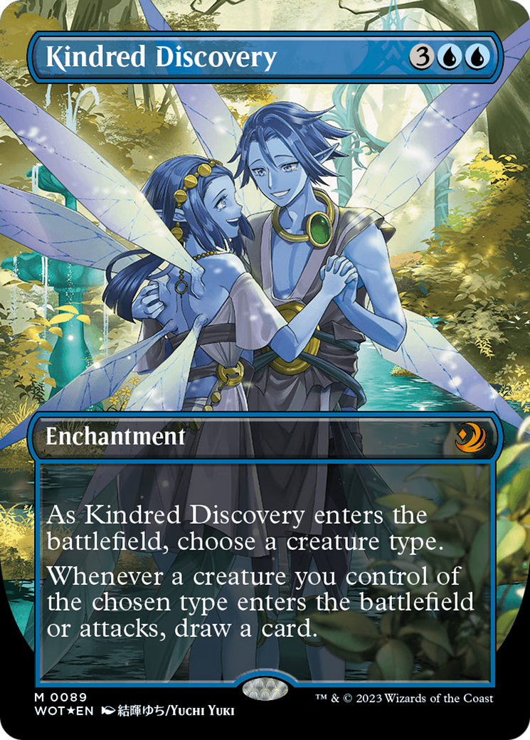 Kindred Discovery (Anime Borderless) (Confetti Foil) [Wilds of Eldraine: Enchanting Tales] | Good Games Adelaide SA