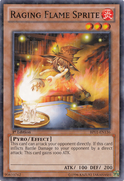 Raging Flame Sprite [BP01-EN136] Starfoil Rare | Good Games Adelaide SA