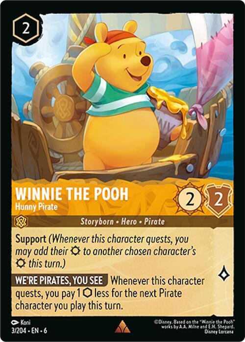 Winnie the Pooh Hunny Pirate 3/204 (Azurite Sea)  - Cold Foil | Good Games Adelaide SA