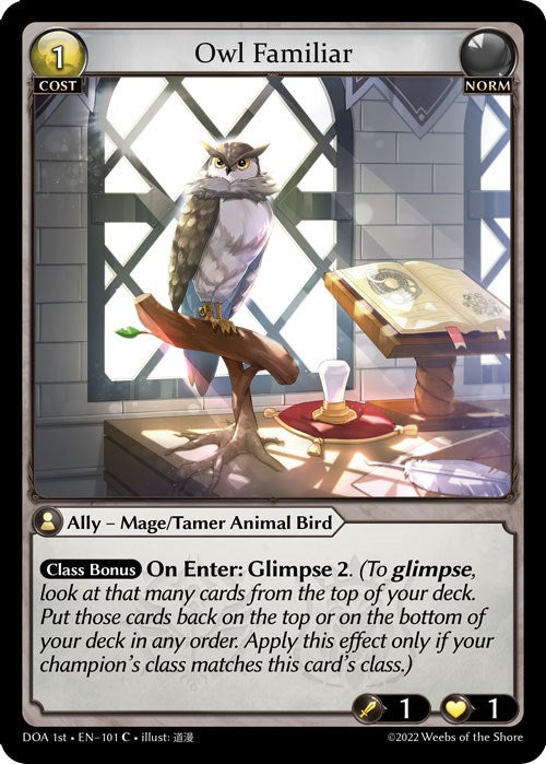 Owl Familiar (101) [Dawn of Ashes: 1st Edition] | Good Games Adelaide SA