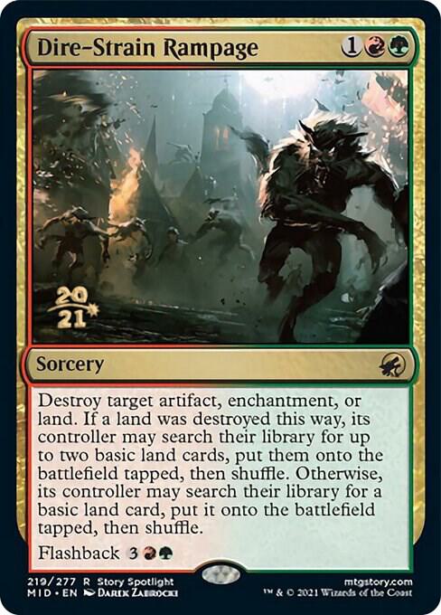Dire Strain Rampage 219 (Prerelease Cards)  - Foil | Good Games Adelaide SA