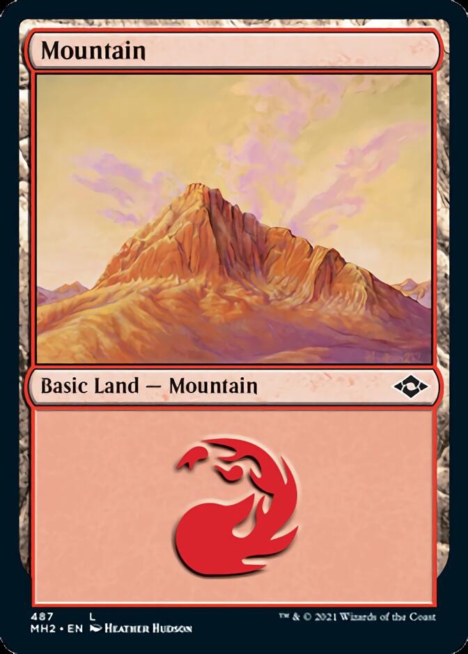 Mountain (487) (Etched Foil) [Modern Horizons 2] | Good Games Adelaide SA