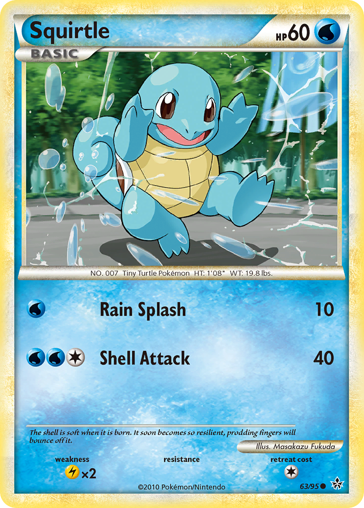 Squirtle (63/95) [HeartGold & SoulSilver: Unleashed] | Good Games Adelaide SA