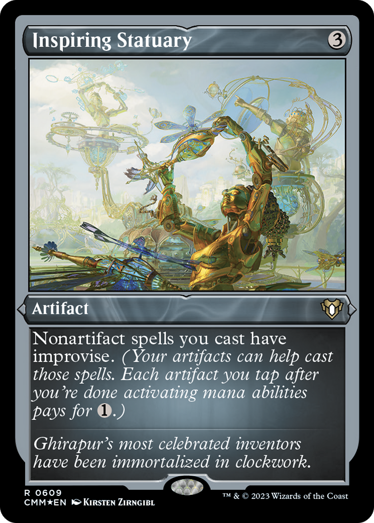 Inspiring Statuary (Foil Etched) [Commander Masters] | Good Games Adelaide SA