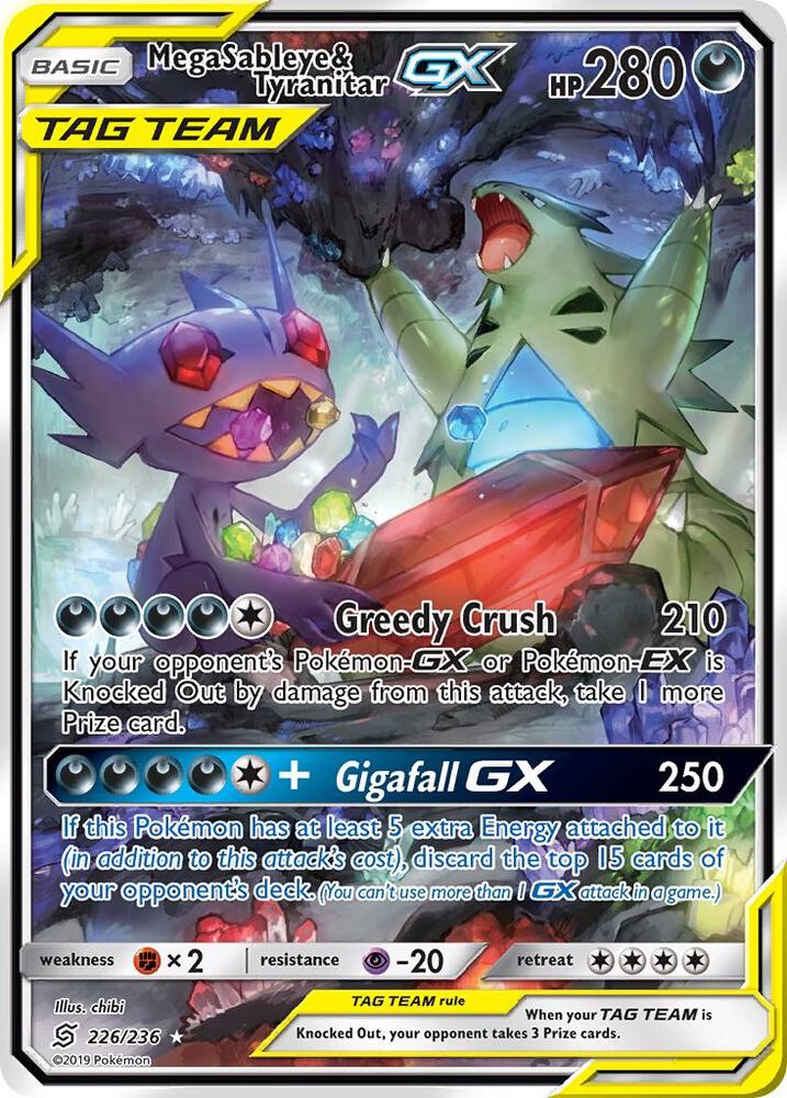 Mega Sableye and Tyranitar GX Alternate Full Art 226/236 (SM - Unified Minds)  - Holofoil | Good Games Adelaide SA