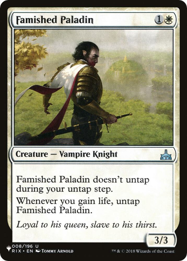 Famished Paladin 008/196 (The List Reprints)  | Good Games Adelaide SA