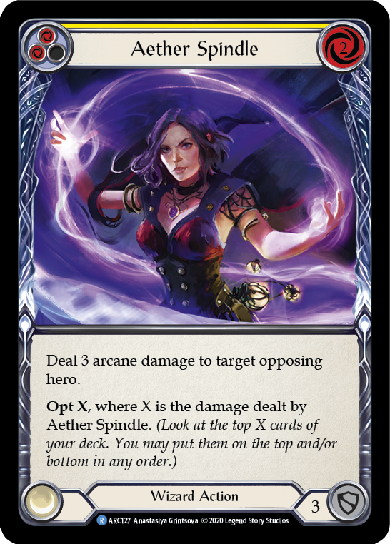 Aether Spindle (Yellow) [U-ARC127] Unlimited Normal | Good Games Adelaide SA