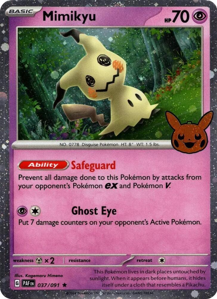 Mimikyu 037/091 (Trick or Trade BOOster Bundle 2024)  - Holofoil | Good Games Adelaide SA