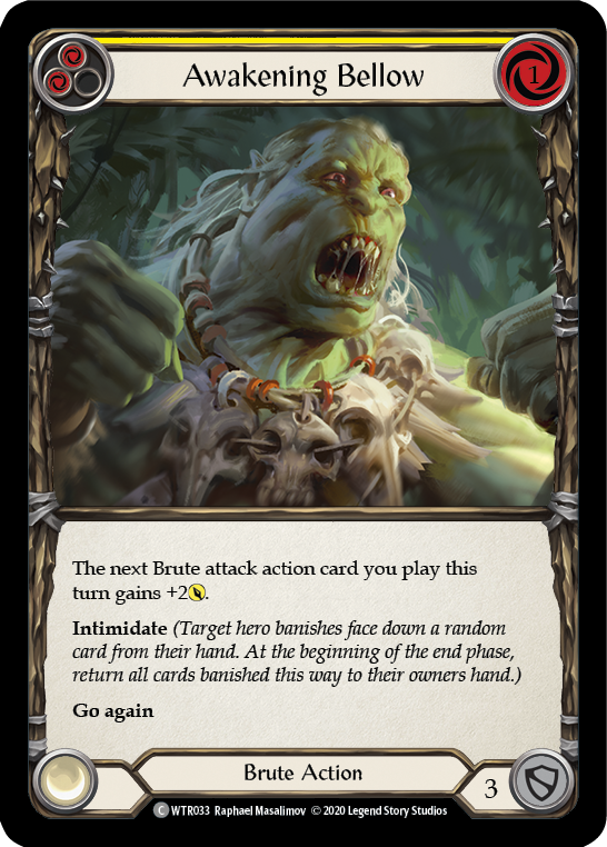 Awakening Bellow (Yellow) [U-WTR033] Unlimited Rainbow Foil | Good Games Adelaide SA