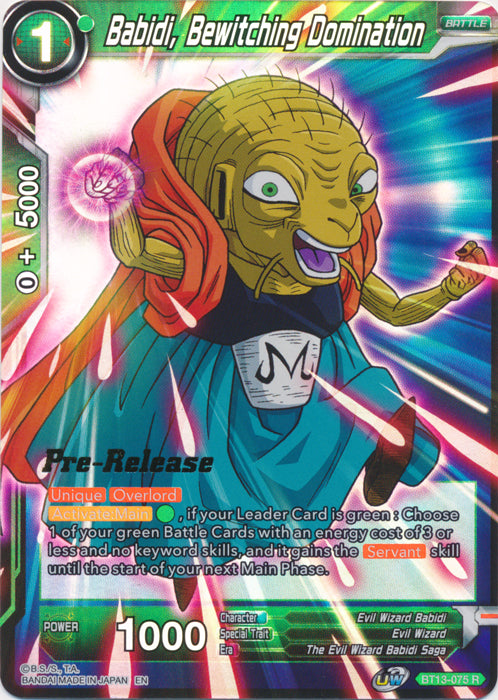 Babidi, Bewitching Domination (BT13-075) [Supreme Rivalry Prerelease Promos] | Good Games Adelaide SA