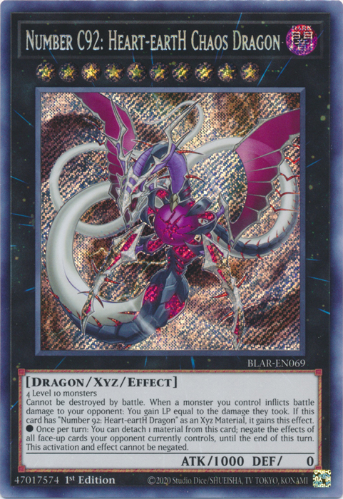 Number C92: Heart-eartH Chaos Dragon [BLAR-EN069] Secret Rare | Good Games Adelaide SA