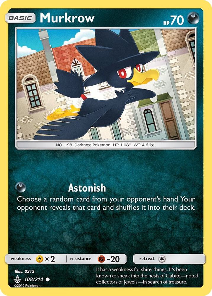 Murkrow 108/214 (SM - Unbroken Bonds)  | Good Games Adelaide SA