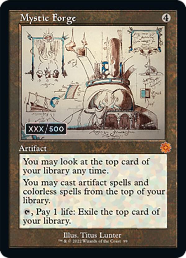 Mystic Forge Schematic Serial Numbered 99 (The Brothers' War: Retro Frame Artifacts)  - Foil | Good Games Adelaide SA