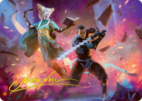 Explosive Entry Art Card (Gold-Stamped Signature) [Kamigawa: Neon Dynasty Art Series] | Good Games Adelaide SA