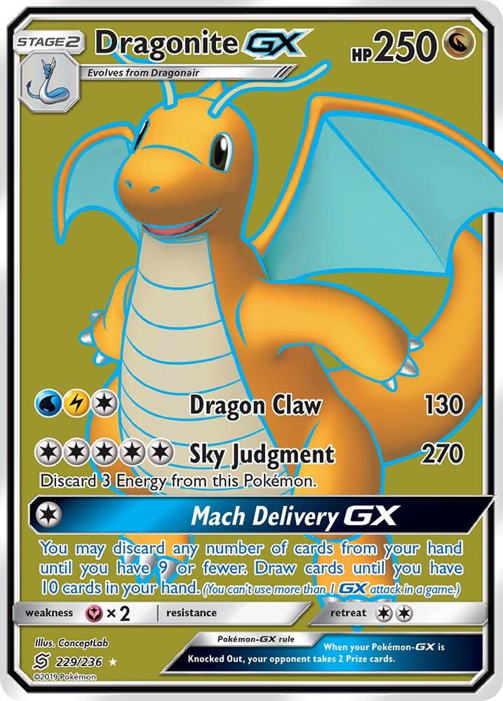 Dragonite GX Full Art 229/236 (SM - Unified Minds)  - Holofoil | Good Games Adelaide SA