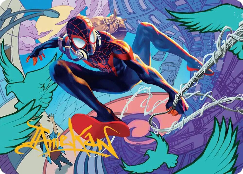 Spider Man Brooklyn Visionary Art Card Gold Stamped Signature 20 (Art Series: Marvel's Spider-Man)  | Good Games Adelaide SA