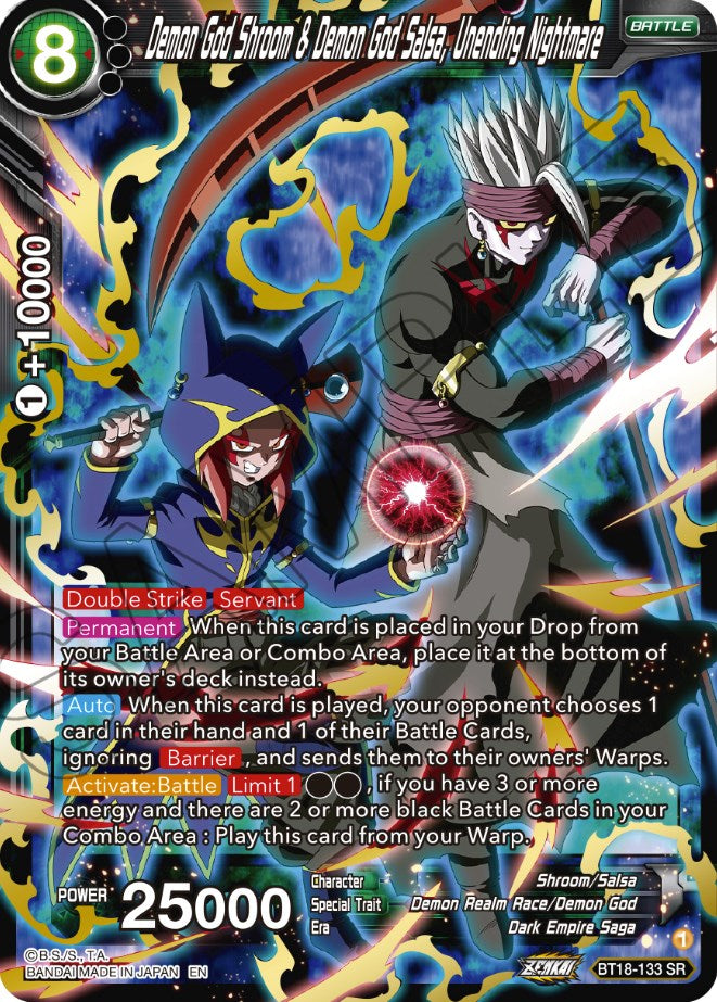 Demon God Shroom & Demon God Salsa, Unending Nightmare (BT18-133) [Dawn of the Z-Legends] | Good Games Adelaide SA