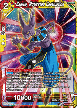 Beerus, Motivated Destruction (BT17-134) [Ultimate Squad] | Good Games Adelaide SA