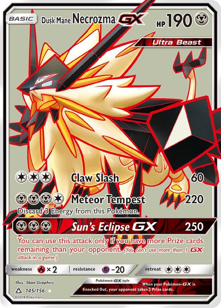 Dusk Mane Necrozma GX Full Art 145/156 (SM - Ultra Prism)  - Holofoil | Good Games Adelaide SA