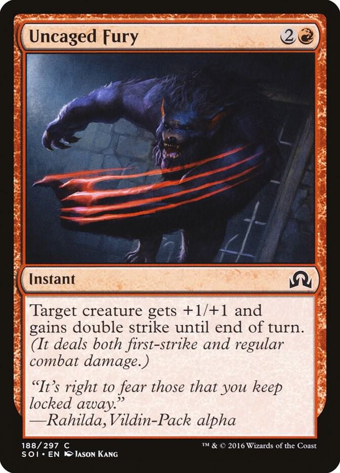 Uncaged Fury 188 (Shadows over Innistrad)  - Foil | Good Games Adelaide SA